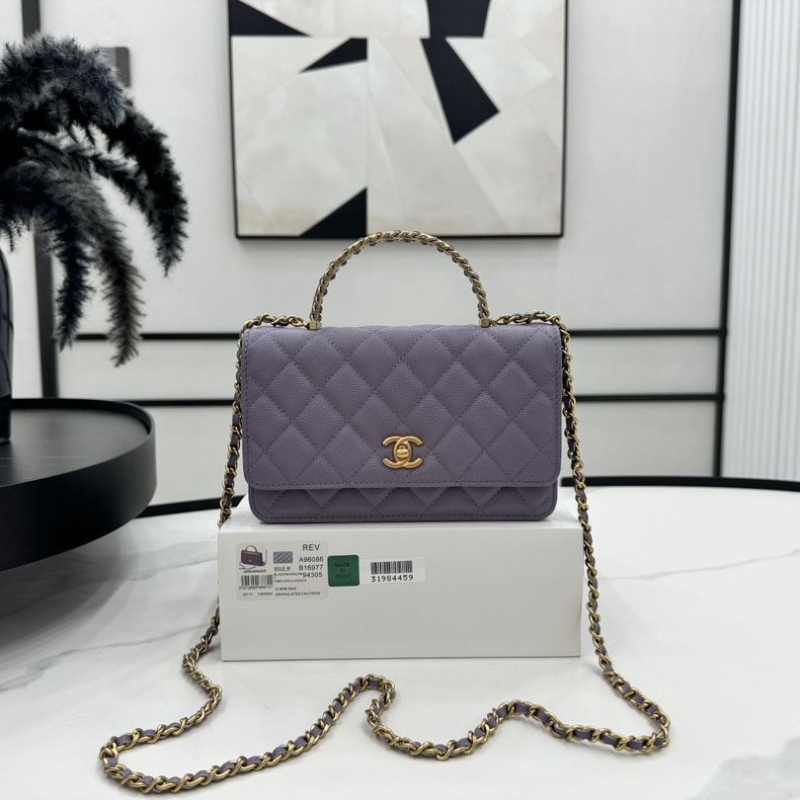 Ch*el top handle bags